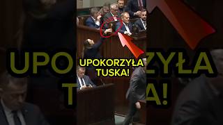 UPOKORZYŁA TUSKA W SEJMIE DOSTAŁA OWACJE NA STOJĄCO polityka polskapolityka [upl. by Nevin]