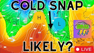 Cold SnapSpell Looking Likely  UK Weather Forecast 🔴LIVE [upl. by Philemon]