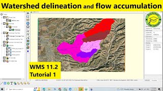 Tutorial1WMS 111 Watershed Delineation and Determination of flow accumulation [upl. by Nareik]