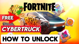 Unlock the Tesla Cybertruck in Fortnite Epic Summer Road Trip Quests Tutorial  Fortnite v3030 [upl. by Lambert644]