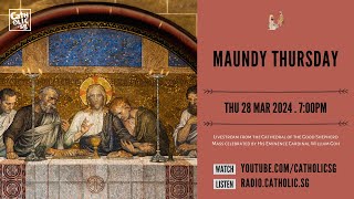 Maundy Thursday Mass 2024 – Catholic Mass Today Live Online [upl. by Augie]