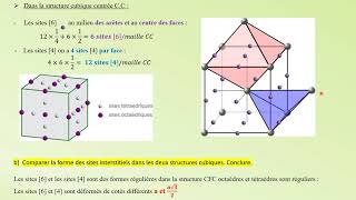 02 exercice de TD cristallochimie smp et smc4  structures cubique 12 [upl. by Xonk]