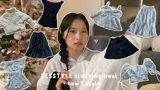 YESSTYLE clothing haul  how I style • acubi style pinterest inspired trendy and winter aesthetic [upl. by Grand701]