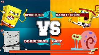 2 vs 2 Spongebob and Gary vs DoodleBob and Danny Phantom [upl. by Kirsti613]