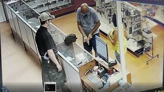 Retired Marne Negligent Discharge in gun store Breakdown Original Footage [upl. by Major]