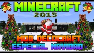 Minecraft Especial Navidad  Decocraft MOD Decoracion Pianos columpios juguetes etc [upl. by Intyre]