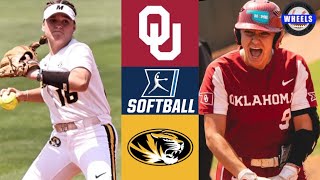 1 Oklahoma vs Missouri  Regionals Winners Bracket  2023 College Softball Highlights [upl. by Ynitsed]