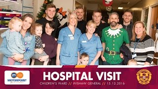 First team stars visit Wishaw General Childrens Ward [upl. by Zug]