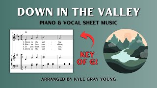 Down In The Valley piano amp voice key of G sheetmusic [upl. by Hiroko385]