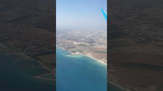 Larnaca South Cyprus flight larnaca larnacaairport jazeeraairways sky flying overcyorus [upl. by Jess]