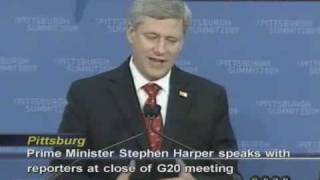 The G20 saved the global economy Canadian PM Harper [upl. by Svend]