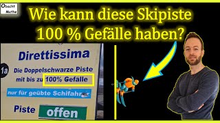 DIESE Piste mit 100  Gefälle gibt es wirklich Wie kann das sein 👀 Mathe Basics 478 👀 quiz [upl. by Jahdiel]