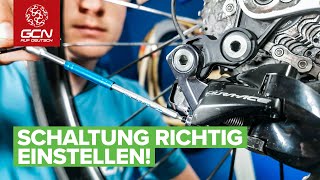 Wie man die Schaltung an der Shimano Di2 11fach einstellt [upl. by Eseuqram872]