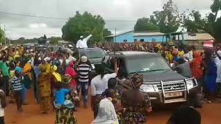 GAMBIA PRESIDENT BARROW ARRIVES IN FATOTO [upl. by Adnamahs]