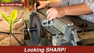 Sharpening Jointer amp Planer Knives on the Shopsmith Conical Sanding Disc [upl. by Harrad714]