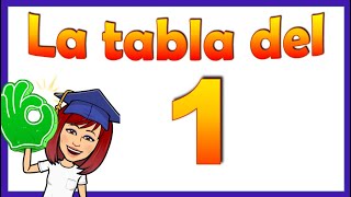 TABLA DEL 1 👉Aprende la tabla de multiplicar del 1📌Video educativo [upl. by Ttenneb16]