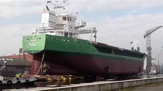 ARKLOW VIKING  Eisiger Stapellauf  Bodewes Shipyard 20022018 [upl. by Anidnamra131]