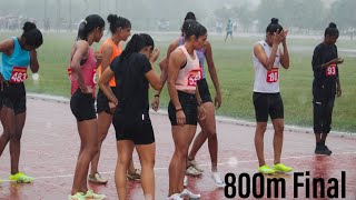 800m Women Final Rachna Takes a Big Leap even in the 🌧️  Haryana State Open Senior Championship [upl. by Einhorn821]