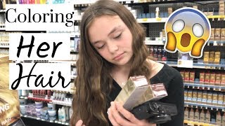 Coloring Her Hair for the FIRST Time EVER Vlog [upl. by Etterual]