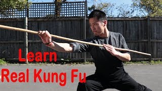 Shaolin Kung Fu Wushu Basic Bo Staff Training Session 1 [upl. by Honey]