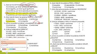 28 Repaso Homonimia y Paronimia 5° Razonamiento verbal [upl. by Marjy]