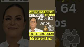 CALENDARIO por LETRA PENSION 60 a 64 AÑOS📅NUEVAS FECHAS de REGISTRO ADULTAS MAYORES🧓PAGO BIENESTAR💰 [upl. by Mordy134]