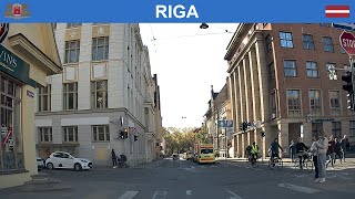 Short drive in Riga city center Latvia Dashcam 4K [upl. by Ardnasela]