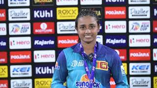 Harshitha Samarawickrama  Player of the final  Womens Asia Cup 2024  PostMatch Interview [upl. by Kirchner]