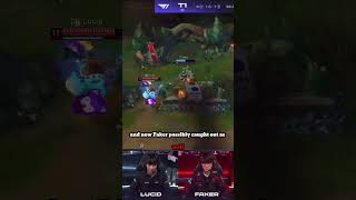 This tree is really dangerous  Faker shot by the pistol T1 vs DK [upl. by Yeca]