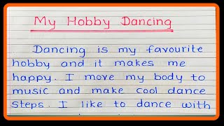 My hobby dancing💃in englishessay on my hobbymy hobby essay in englishmy favourite hobby [upl. by Ennazus]