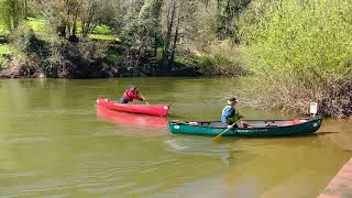 Russell and Huw landing at Kerne bridge canoe launch after some practice [upl. by Diamond473]