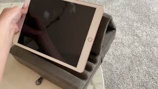 KDD Tablet Pillow Holder Foldable iPad Stand for Lap Bed and Desk Review [upl. by Leyla367]