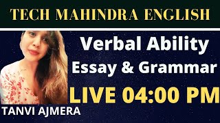 Tech Mahindra All Shifts Verbal Ability Questions Analysis  Essay amp Grammar [upl. by Wootan]