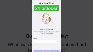 When was Ethereums Byzantium hard fork implemented timefarm oracleoftime [upl. by Ayekan897]