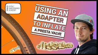 Inflating a Presta valve using an adapter  A stepbystep guide [upl. by Amsirac]