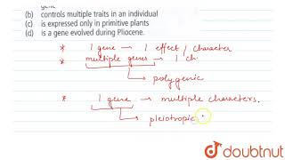 A pleiotropic gene [upl. by Battista]