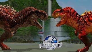 TYRANNOSAURUS REX GENERATION 2 VS TYRANNOSAURUS REX  JURASSIC TOURNAMENT  JURASSIC WORLD THE GAME [upl. by Nivrae]