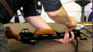 Tutorial How to Setup Recurve Crossbow String with A Crossbow Stringer [upl. by Annauqahs598]