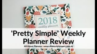 Pretty Simple Planners  Horizontal Weekly Planner Review [upl. by Einnos273]