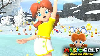 Mario Golf Super Rush Daisy vs Peach vs Wiggler in Blustery Basin [upl. by Adnoved623]