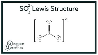 SO3 2 Lewis Structure Sulfite Ion [upl. by Allista]