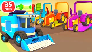 Car cartoons for kids amp Learn farm vehicles for kids Helper cars full episodes cartoon for babies [upl. by Raleigh]