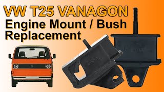 VW VANAGON T25  Engine Mount  Bush Replacement  Removal amp Refitting vwvanagon vwt25 [upl. by Cynthy22]