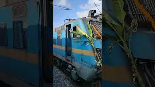 Veraval Thiruvananthapuram central express amp goods train at Surathkal railway station [upl. by Aholla]