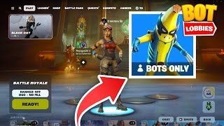 How To Get BOT LOBBIES In Fortnite Chapter 5 Season 4 Bot Lobby Tutorial [upl. by Acisey]