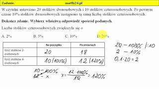 Zadanie 5 Z Egzaminu gimnazjalnego 2018  Procenty  MatFiz24pl [upl. by Euqinamod516]