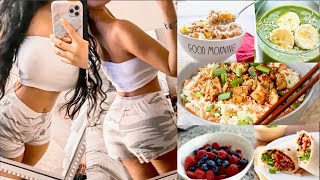 what I eat in a day to lose weight FAST  Quarantine Workouts  How To Burn Belly Fat amp Build A Bum [upl. by Tranquada695]