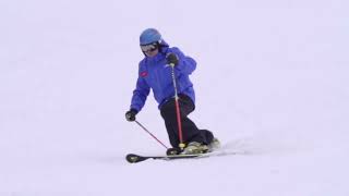 Level 34 Telemark short turns full run slowmo [upl. by Pretrice]