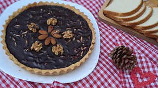 tarte chocolat caramel facile تارت شكولاتة و كرمال وصفة سهلة [upl. by Ailuj779]