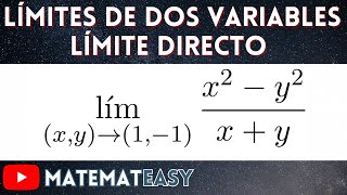 📌 Límites de Dos Variables  Límite Directo Ejercicio 1 [upl. by Akinhoj825]